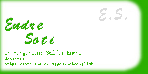 endre soti business card